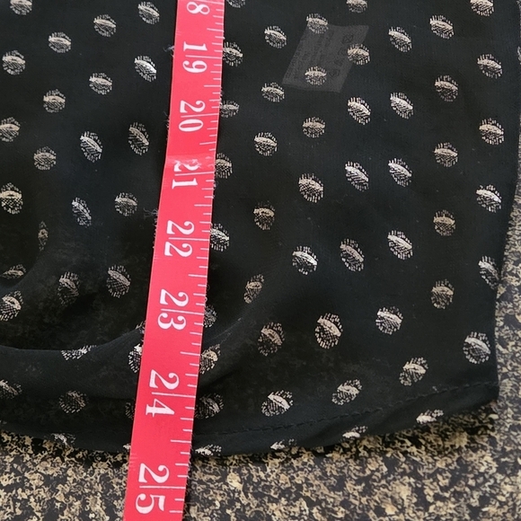 Glam Dollz Blown Away Top Black Silver Polka Dot Sheer Women's Top size XL - Picture 14 of 14